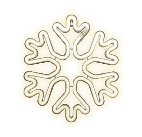 Dekorativní LED neon Sněhová vločka bílá