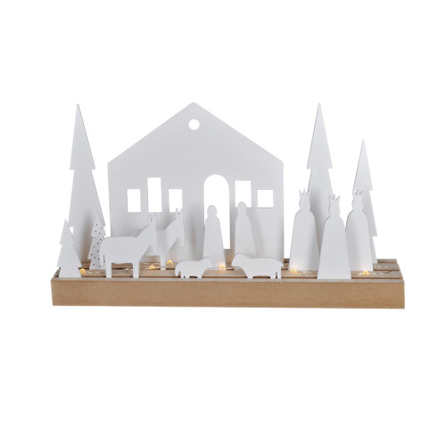 Solight LED zimní vesnička, modulární, 14 prvků, 10x LED, 2x AAA