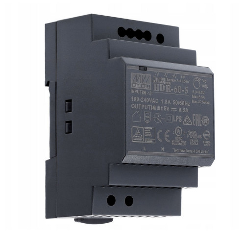 MEAN WELL HDR-60-24 průmyslový napájecí spínaný zdroj 24V 60W na DIN