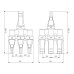 Rozbočovací konektory MC4 (1pár) pro solární panel (MC4 z 1 na 3)
