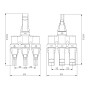 Rozbočovací konektory MC4 (1pár) pro solární panel (MC4 z 1 na 3)