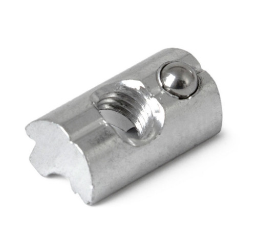 Matice s pružnou kuličkou M8, do profilu - speciální kámen, nerez Matice s pružnou kuličkou M8, do profilu - speciální kámen, nerez