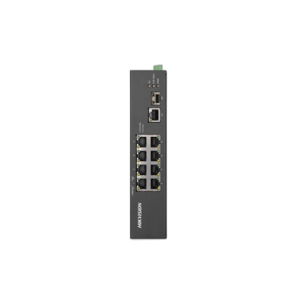 DS-3T0310HP 10 portový průmyslový switch - 2x HiPoE 90W 10/100Mbps + 6x PoE 30W…