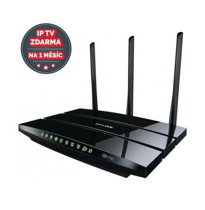 WiFi router TP-Link Archer C7 AC1750 dual AP, 4x GLAN, 1x USB/ 450Mbps 2,4/ 1300Mbps 5GHz