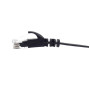 PremiumCord Plochý patch kabel UTP RJ45-RJ45 CAT6 1m černá
