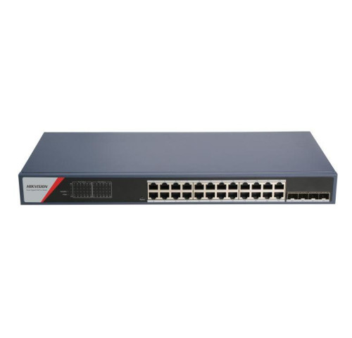 DS-3E1528P-SI-24P4F 28 portový switch - 24x PoE 30W 1Gbps + 4x uplink SFP slot 1Gbps, PoE…