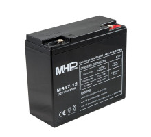 MHPower MS17-12 olověný akumulátor AGM 12V/17Ah, Terminál T1 - M6