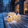 Solight sada 3 LED vánočních dárků, 48x LED, IP44, 230V, bílé provedení Solight sada 3 LED vánočních dárků, 48x LED, IP44, 230V, bílé provedení