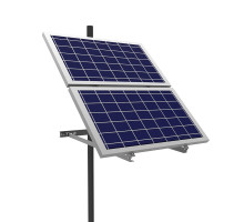 Držák 2 kusů solárních panelů na stožár, sloup