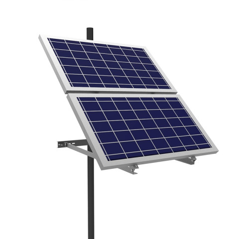 Držák 2 kusů solárních panelů na stožár, sloup