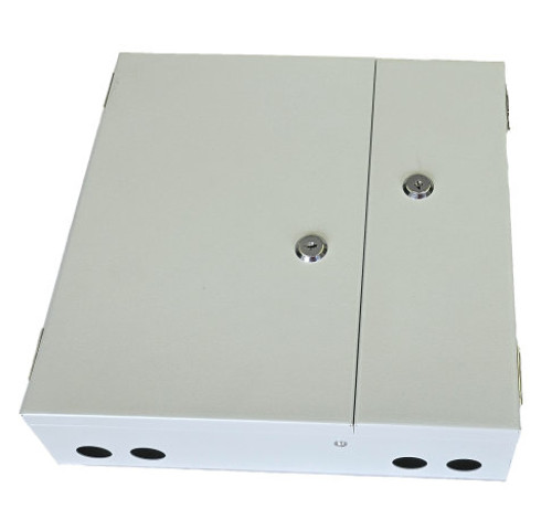 Optický rozvaděč nástěnný kov 48 SC vč. opt. kazety a zámku dvoukřídlý Optický rozvaděč nástěnný kov 48 SC vč. opt. kazety a zámku dvoukřídlý