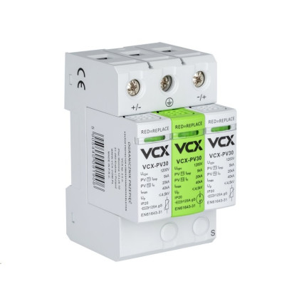 Přepěťová ochrana VCX PV30 DC třída T1T2 (B+C) 3P 1200V 5kA