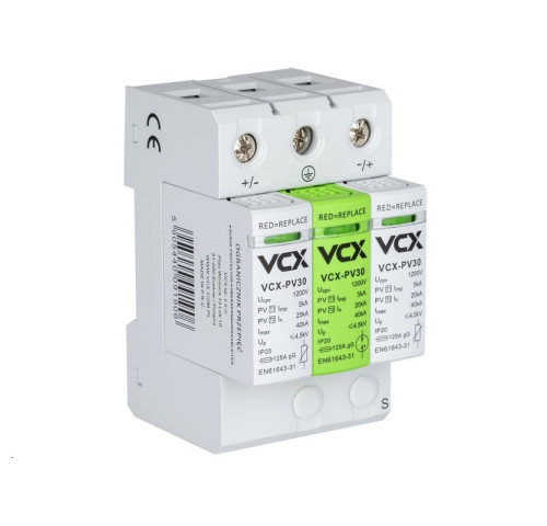 Přepěťová ochrana VCX PV30 DC třída T1T2 (B+C) 3P 1200V 5kA