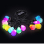 Solight LED smart venkovní řetěz s RGB žárovkami, bluetooth, 15 žárovek, 14m+6m, 10W