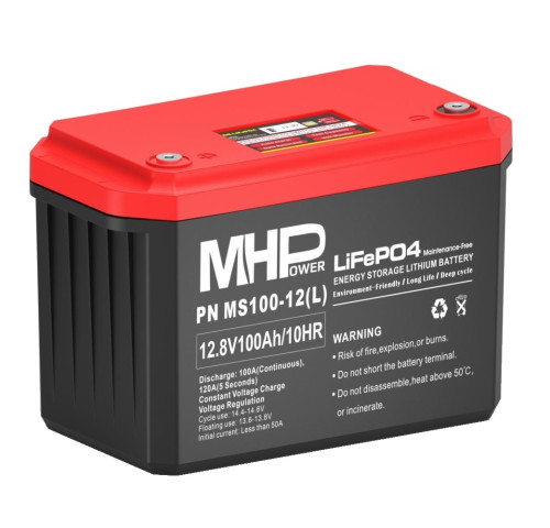 MHPower MS100-12(L) Lithium baterie LiFePO4 12V/100Ah, Terminál LC4 - M8 MHPower MS100-12(L) Lithium baterie LiFePO4 12V/100Ah, Terminál LC4 - M8