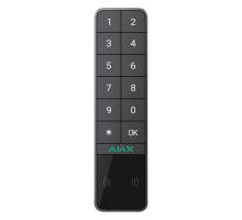 KeyPad Outdoor Jeweller, bezdrátová klávesnice s mechanickými tlačítky, DESFire, Bluetooth, grafitová