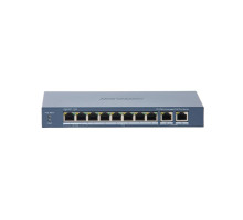 DS-3E0310HP-E(C) 10 portový switch - 2x HiPoE 90W 10/100Mbps + 6x PoE 30W 10/100Mbps + 2x…