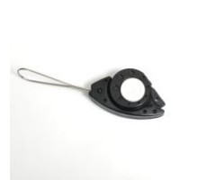Kotvící svorka/ úchytka závěsná s očkem FISH-CLAMP v.2011 pro instalaci DROP kabelu 3,5mm samonosným