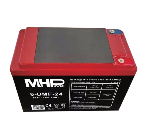 MHPower 6-DMF-24 Trakční gelová baterie 12V/24Ah, Terminál D2 - M5, Deep Cycle