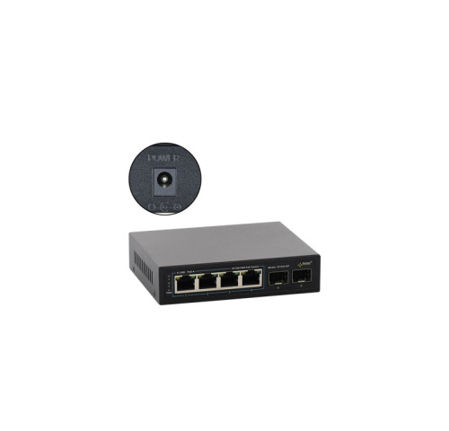 SFG64WP-BT 6 portový switch – 4x PoE++ 60W 1Gbps + 2x uplink SFP 1Gbps, PoE celkem… SFG64WP-BT 6 portový switch – 4x PoE++ 60W 1Gbps + 2x uplink SFP 1Gbps, PoE celkem…