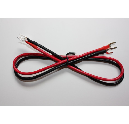 Propojovací kabely pro baterie, měniče, d.50cm, 5mm2, 2x vidlička M6 - pár (3WR-BVR4UT4-6)