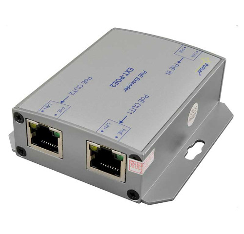 EXT-POE2 LAN a PoE extender, 1x RJ-45 vstup, 2x RJ-45 výstup, LAN 10/100Mbps, vstup…