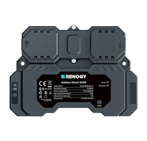 Sledovač stavu baterie RENOGY Smart Shunt 300A