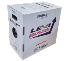 LEXI-Net instalační kabel Cat 5e UTP LSOH (Dca) 305m fialový -  Reelex Air box