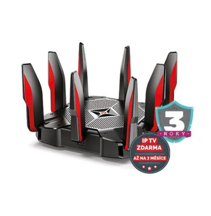 WiFi router TP-Link Archer AX11000 WiFi 6 AP, 8 x GLAN, 1x GWAN, USB C a 3.0/ 1148Mbps 2,4/ 4804Mbps 5GHz, OneMesh