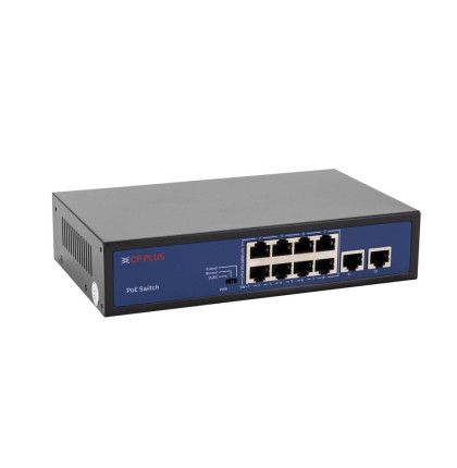 CP-DNW-HPU8H2-96-V2 Osmiportový 10/100 Mbps PoE switch s 2x 10/100 Mbps uplinkem
