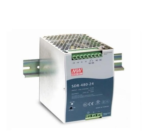 MEAN WELL SDR-480P-24 napájecí zdroj 1 x, 24 V/DC, 20 A, 480 W na DIN lištu