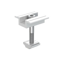 Držák středový - Zapuštěný 30-35mm pro solární panely na lištu, hliníkový