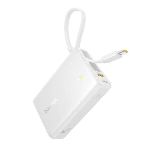 Powerbanka Baseus PicoGo 10000mAh, 45W, s kabelem USB-C bílá