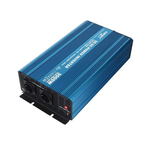 Měnič napětí Carspa P3000U-12 12V/230V+USB 3000W, čistá sinusovka