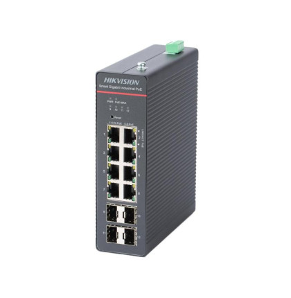 DS-3T1512HP-SI-8P4F 8×1Gb PoE + 4×1Gb SFP | výkon307 W | smart managed L2+ | kapacita 56Gbps