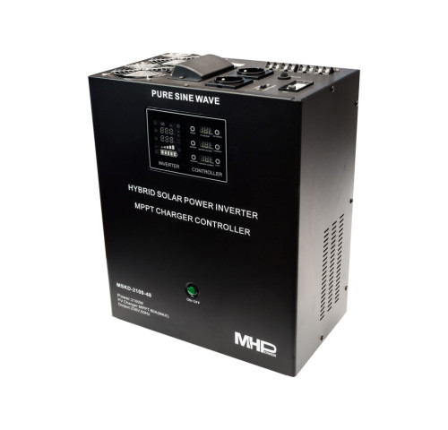 Záložní zdroj MHPower MSKD-2100-48, UPS, 2100W, čistý sinus, 48V, solární regulátor MPPT