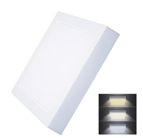 Solight LED mini panel CCT, přisazený, 18W, 1530lm, 3000K, 4000K, 6000K, čtvercový