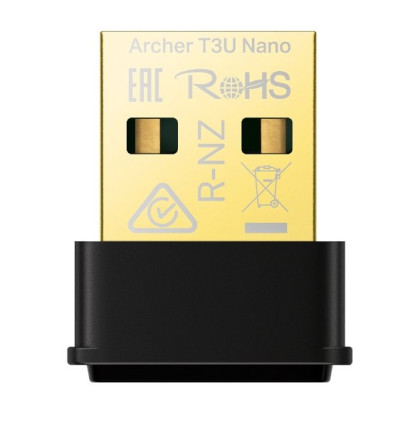 USB klient TP-Link Archer T3U Nano AC 1300 Dual Band Wireless 400Mbps 2,4GHz/ 867Mbps 5GHz, USB 2.0