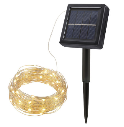Solight LED solární řetěz, 200LED, 22m, teplá bílá Solight LED solární řetěz, 200LED, 22m, teplá bílá