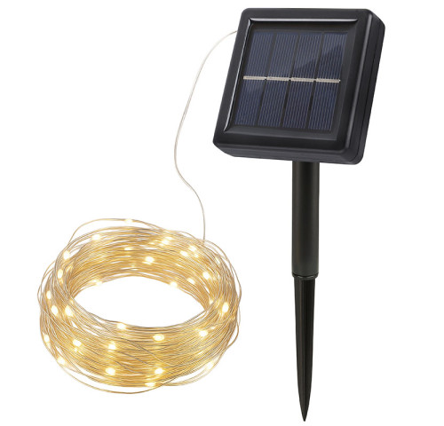 Solight LED solární řetěz, 200LED, 22m, teplá bílá Solight LED solární řetěz, 200LED, 22m, teplá bílá