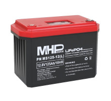 MHPower MS125-12(L) Lithium baterie - POUŽITÉ, LiFePO4 12V/125Ah, Terminál LC4 - M8