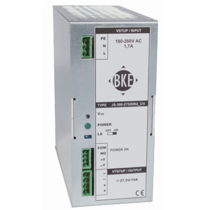 Napájecí zdroj/nabíječ na DIN lištu BKE JS-300-545/DIN2_CH 54,5 V, 300 W, 5 A, spínaný