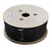 LEXI-Net instalační kabel FTP CAT 5e 24AWG venkovní dvouplášť PVC+PE 305m cívka černý