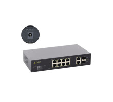 SFG108WP 12 portový switch – 8x PoE 30W 1Gbps + 2x uplink RJ-45 1Gbps + 2x uplink…