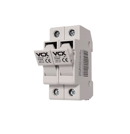 Pojistkový odpojovač VCX CFPV-32, 2P, 32A, 1kV, na DIN lištu Pojistkový odpojovač VCX CFPV-32, 2P, 32A, 1kV, na DIN lištu