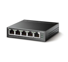 Switch TP-Link TL-SF1005LP 5x LAN, 4xPoE+, 41W, dosah 250m, kov, PO