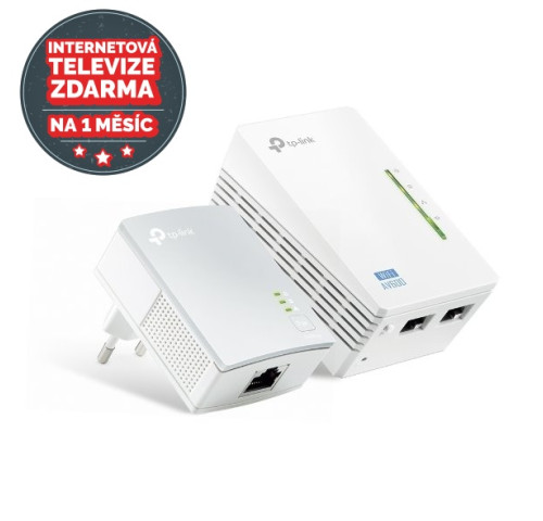 Powerline ethernet TP-Link TL-WPA4220 KIT AV2 600Mbps, WiFi, set TL-WPA4220 a TL-PA4010, OneMesh, poškozený obal Powerline ethernet TP-Link TL-WPA4220 KIT AV2 600Mbps, WiFi, set TL-WPA4220 a TL-PA4010, OneMesh, poškozený obal