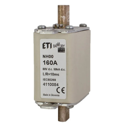 ETI nožová pojistka DC M00 gBat 160A 80V DC ETI nožová pojistka DC M00 gBat 160A 80V DC