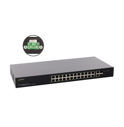 SFG124WP 24 portový switch – 24x PoE 30W 1Gbps + 2x uplink RJ-45 1Gbps + 2x uplink… SFG124WP 24 portový switch – 24x PoE 30W 1Gbps + 2x uplink RJ-45 1Gbps + 2x uplink…
