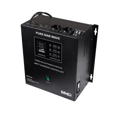 Záložní zdroj MHPower MSKD-500-12, UPS, 500W, čistý sinus, 12V, solární regulátor MPPT